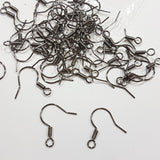 50pc Gunmetal Black Earring Hooks