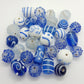 100g White and Blue Lampwork Mix