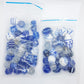 100g White and Blue Lampwork Mix