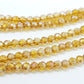 Golden Amber Faceted Round Crystal Beads Approx 98 beads