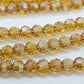 Golden Amber Faceted Round Crystal Beads Approx 98 beads