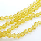 4mm Yellow Gold Crystal Glass Bicones