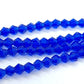 4mm Cobalt Blue Crystal Glass Bicones