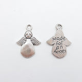 10pc Made for an Angel Metal Charms