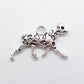 10pc Silver Metal Leopard Charms