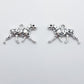 10pc Silver Metal Leopard Charms