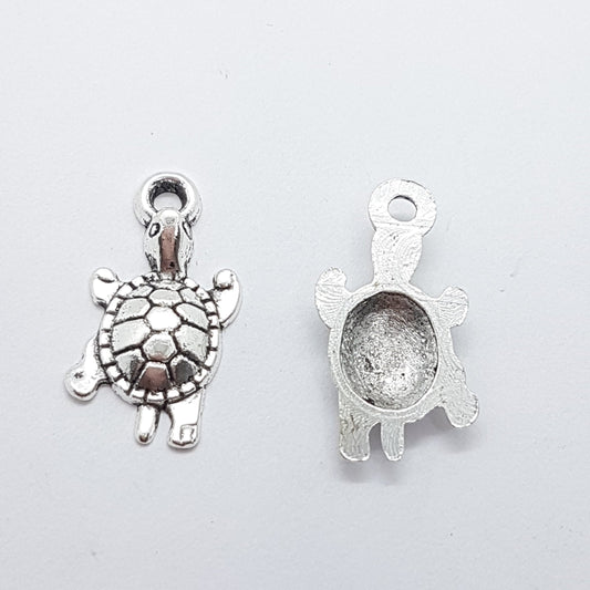 10pc Metal Turtle Charms