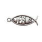 10pc Ichthys Christian Fish Metal Charms