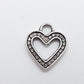10pc Silver Metal Heart Charms