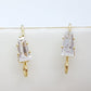 6pc Cubic Zirconia Earring Hooks