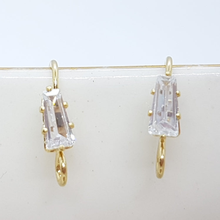 6pc Cubic Zirconia Earring Hooks