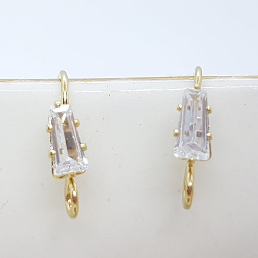 6pc Cubic Zirconia Earring Hooks