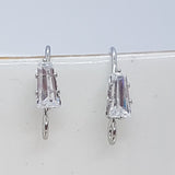 6pc Cubic Zirconia Earring Hooks