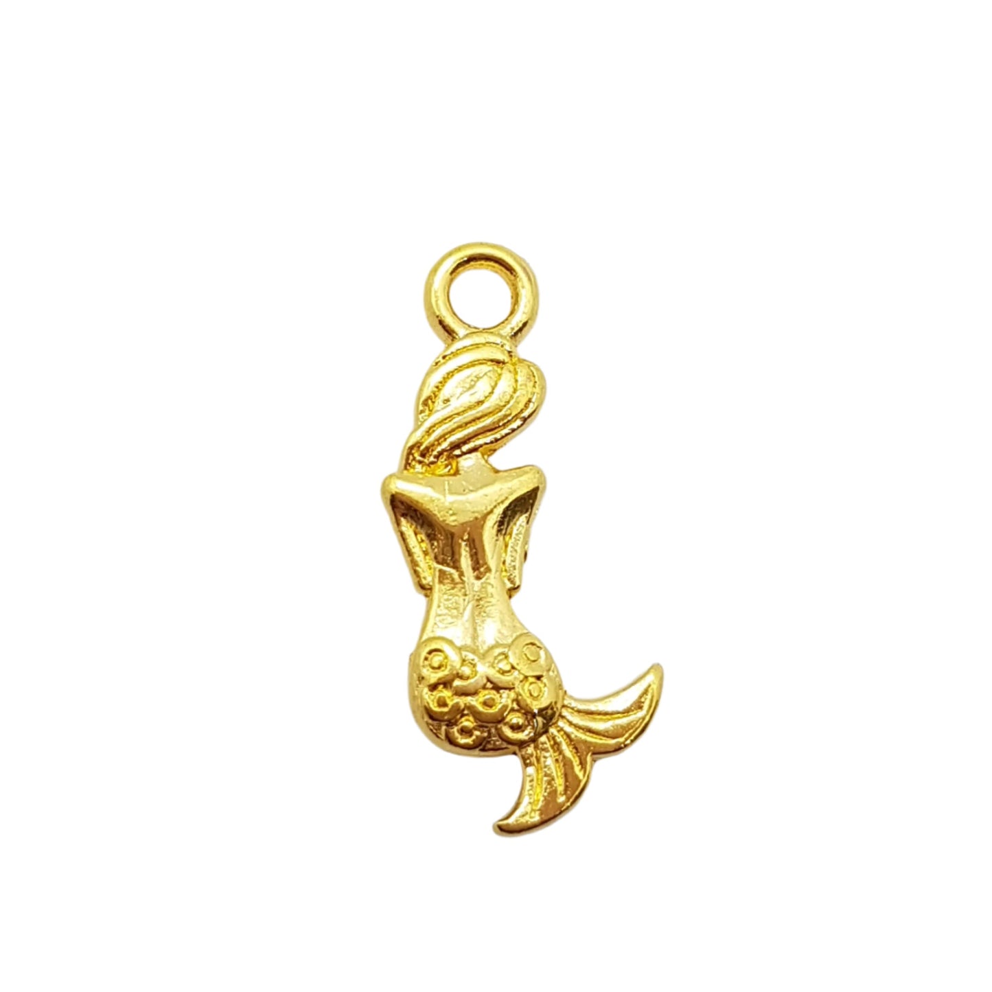 10pc Gold Mermaid Charms