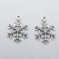 10pc Antique Silver Snowflake Charms