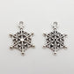 10pc Mini Silver Snowflake Charms