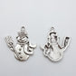10pc Antique Silver Snowman Charm