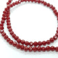 Maroon Red Round Crystal Beads