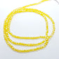 200pc Yellow Round Crystal Beads