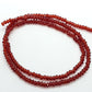 Tiny Red Crystal Rondelle Beads Approx 200 beads