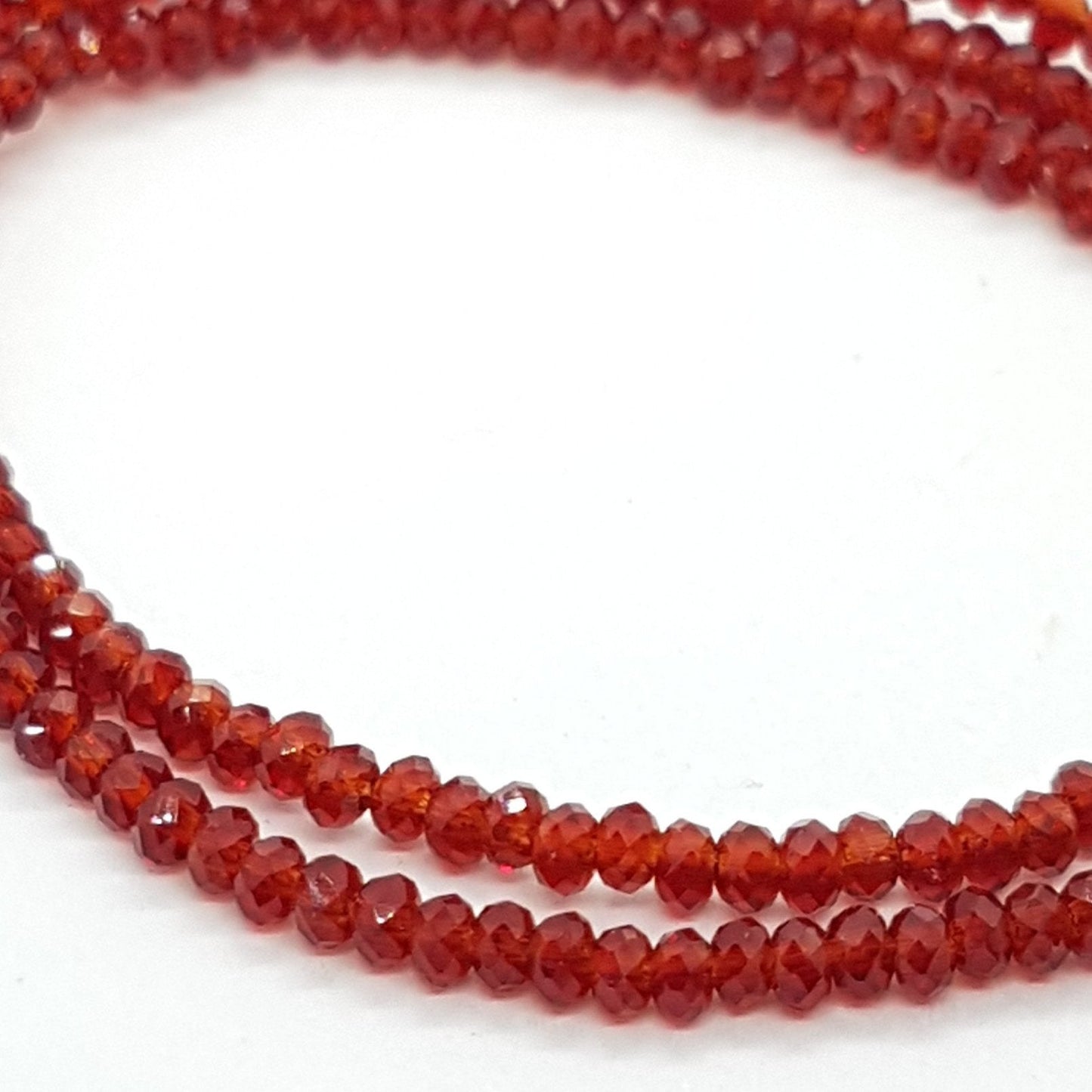 Tiny Red Crystal Rondelle Beads Approx 200 beads