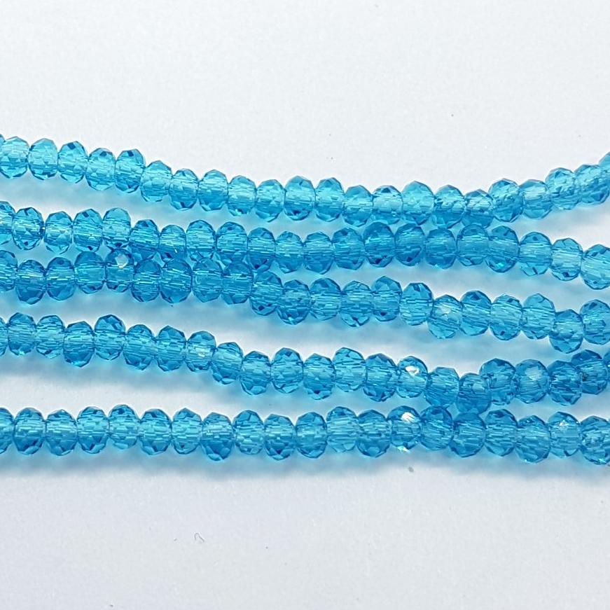 Tiny Crystal Rondelle Beads 1.5x2.5mm Approx 200 beads