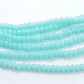 Tiny Blue Crystal Rondelle Beads Approx 200 beads