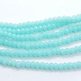 Tiny Blue Crystal Rondelle Beads Approx 200 beads