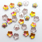 25pc Czech 10mm Star Flower Beads