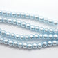 4mm Blue Glass Pearls Strand