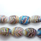 10pc Rainbow Swirl Oval Lampwork Bead