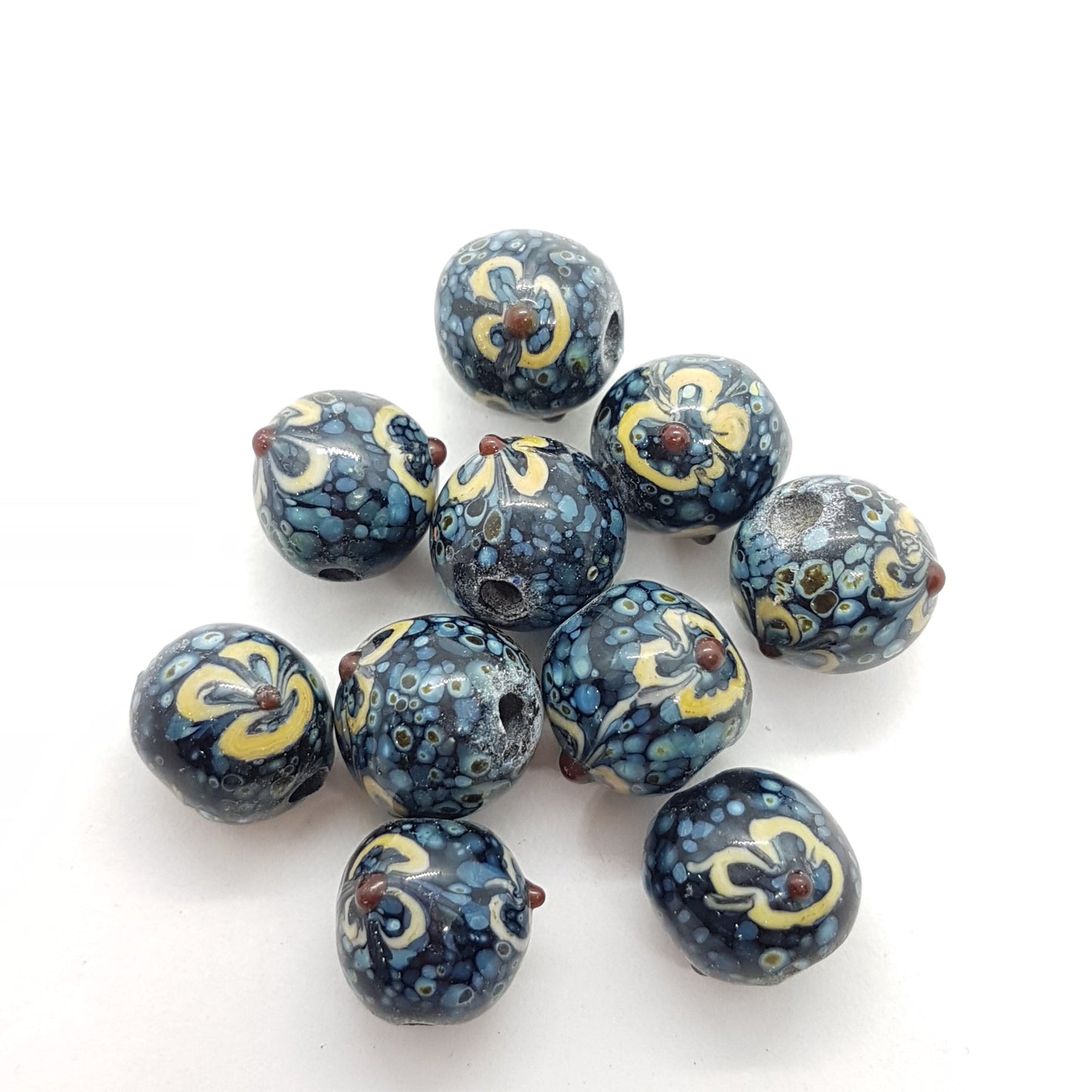 Round Handmade Lampwork Glass Bead