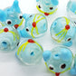 Blue Cat Lampwork Glass Bead
