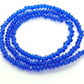 Tiny Dark Blue Crystal Rondelle Beads Approx 200 beads