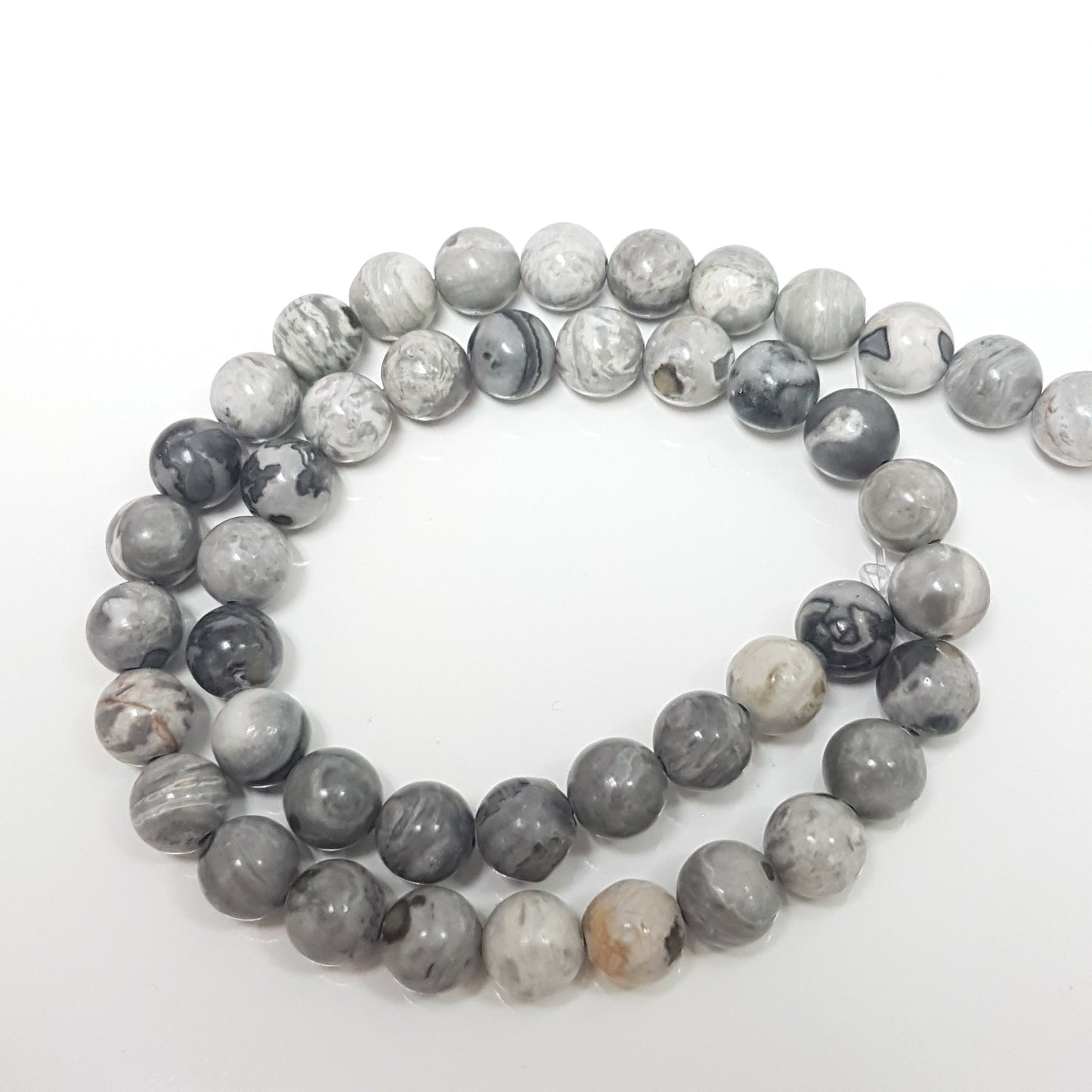 6mm Map Jasper Gemstone Beads