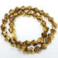 8mm Gold Electroplated Glass Bicones