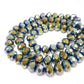 Large Metallic Crystal Rondelle Beads Approx 70 beads