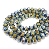 Large Metallic Crystal Rondelle Beads Approx 70 beads
