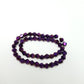6mm Purple Electroplated Glass Bicones