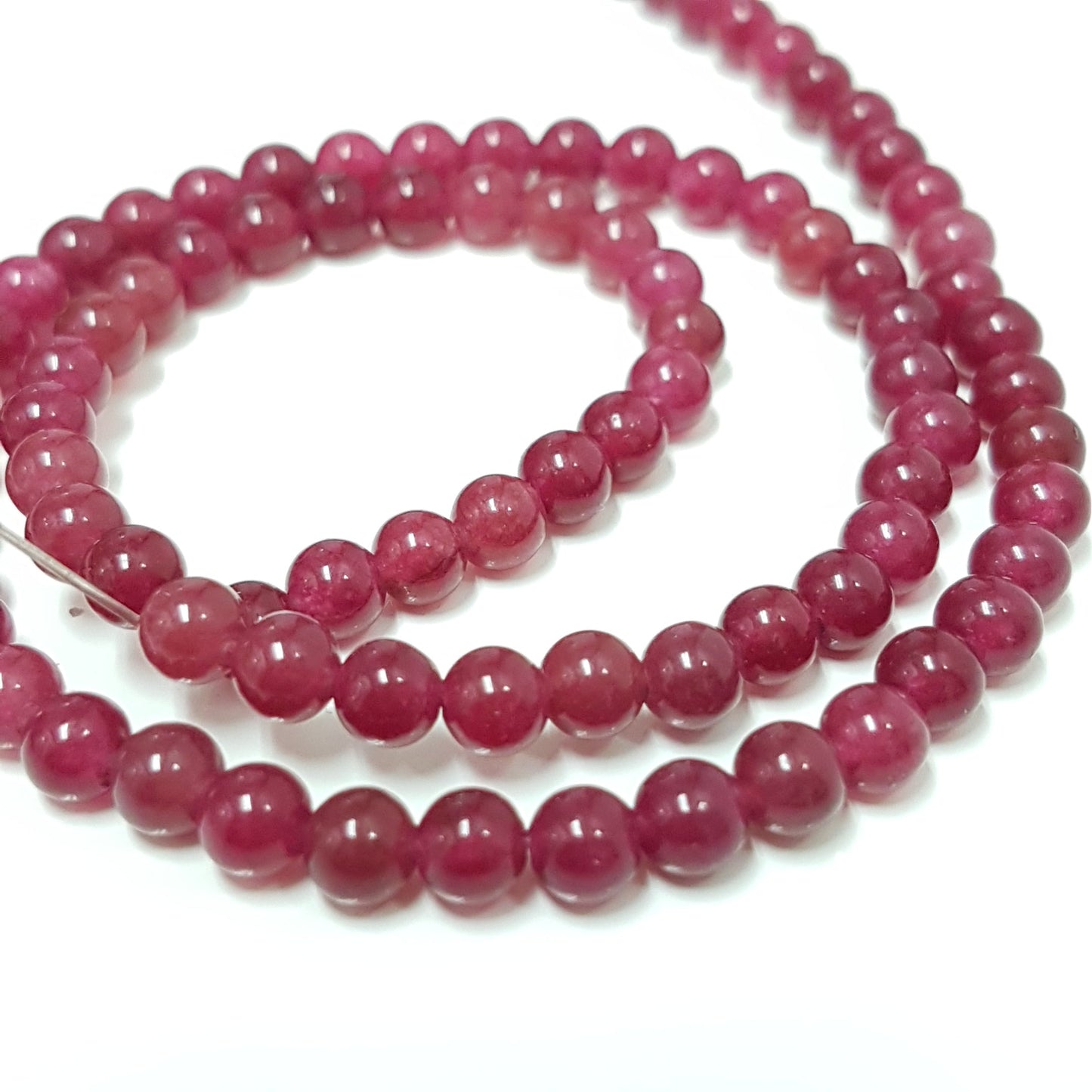 4mm Dyed Jade Gemstone Beads