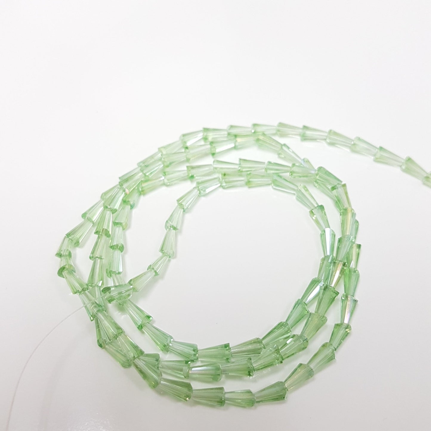 Green Crystal Glass Drop Beads