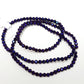 Purple Electroplated Round Crystal Beads