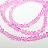 2.5mm Pink Crystal Rondelle Beads Approx 245 beads