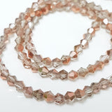 4mm Half Coated Crystal Glass Bicones