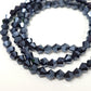 4mm Black Crystal Glass Bicones