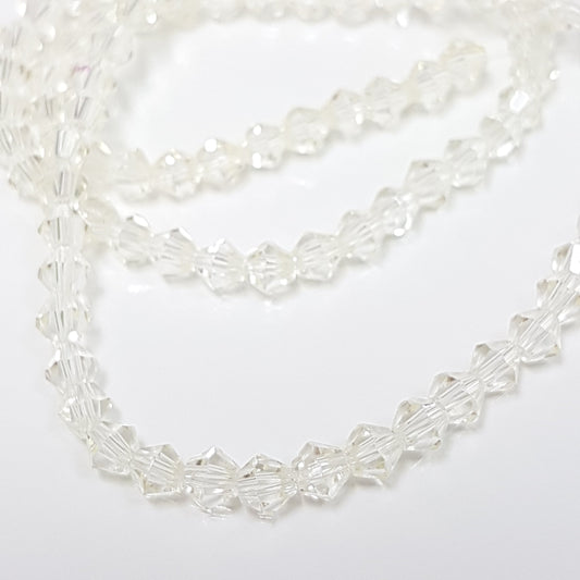 4mm Light Yellow Crystal Glass Bicones