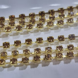 Light Colorado Topaz Preciosa Rhinestone Chain ss10