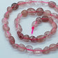 Strawberry Quartz Gemstone Nugget Beads