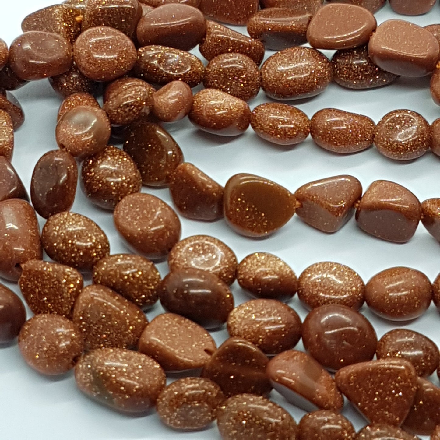 Goldstone Gemstone Nugget Beads