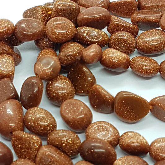 Goldstone Gemstone Nugget Beads